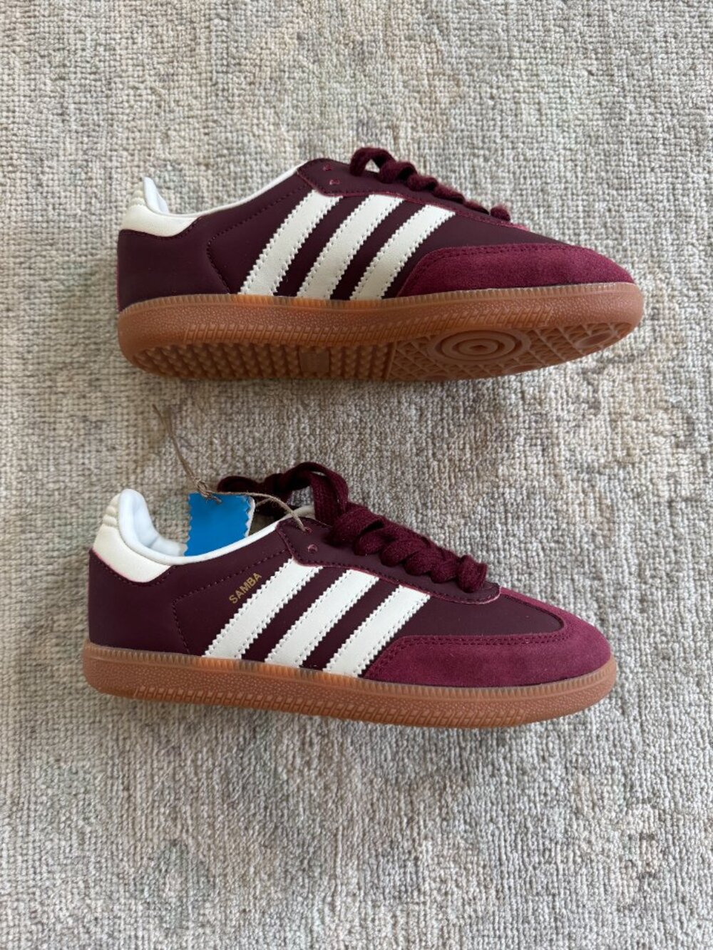 NWT Adidas Samba OG Maroon Burgundy, Sz 6.5 - Picture 3 of 8